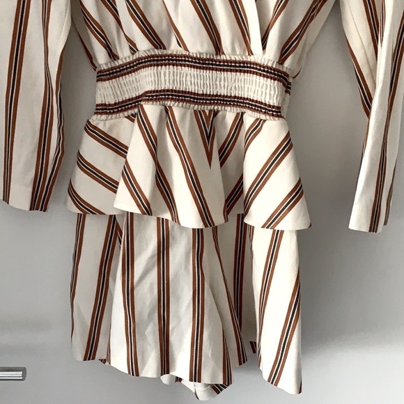 MAJE COMBINATION SHORT RAYURE ROMPER - Picture 3 of 11